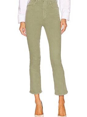 MOTHER High-Waisted Smokin Double Ankle Jeans